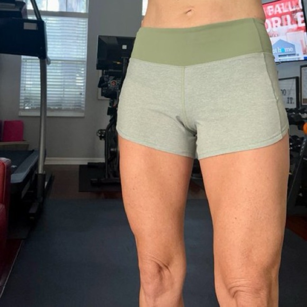 lululemon athletica Heathered vista Green Athletic Shorts